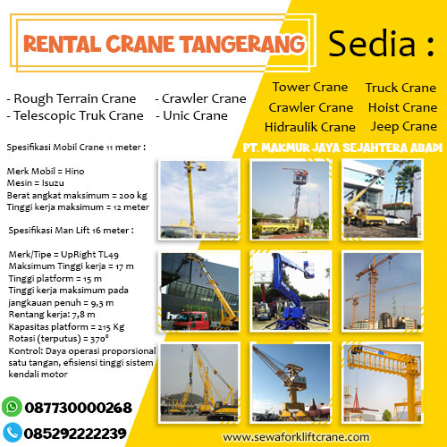rental crane tangerang